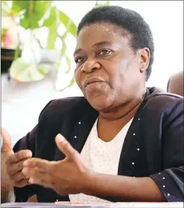  ??  ?? Bulawayo Metropolit­an Affairs minister Judith Ncube