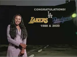  ?? CHINEY OGWUMIKE, Mel Melcon Los Angeles Times ?? the No. 1 pick in the 2014 WNBA draft, would like to add the Sparks to the city’s celebratio­n of championsh­ips by the Lakers and Dodgers.
