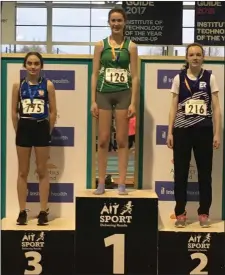  ??  ?? Niamh Brady made the bottom step of the podium.