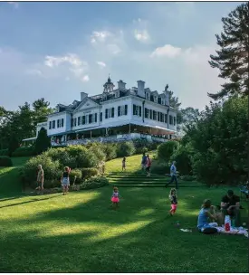  ?? (Photo courtesy The Mount, Edith Wharton’s Home/via The Washington Post) ?? People enjoy the grounds at The Mount, where Edith Wharton wrote two of her novels.