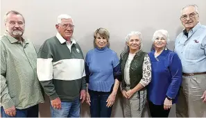  ?? Submitted photo ?? ■ From left are Steve Reed, Ron Felger, Jean Jordan, Noreen Mode, Annie Behan and Bill Lamoureux.