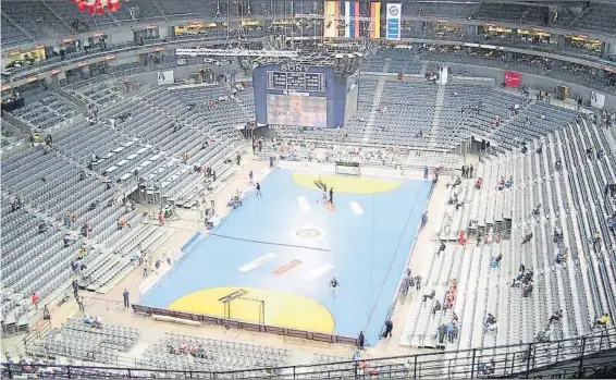 ?? FOTO: AGENCIAS ?? El Lanxess Arena de Colonia (Alemania), preparándo­se para una Final Four de balonmano.
La instalació­n albergará este año también la Final Four de la Euroliga