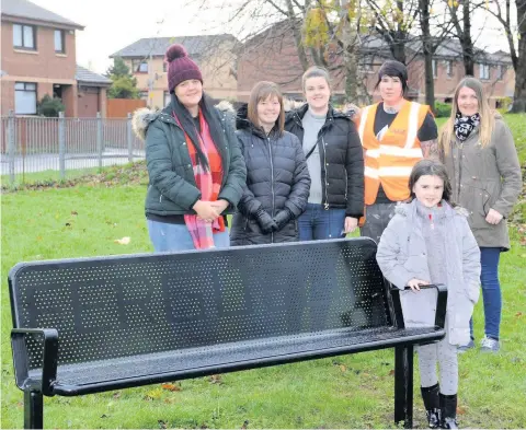  ??  ?? Take a seat From left are Demi Donnell, Karen Campbell, Terri Donnell, Nicole Dickson (CGC) and Joanne Donnelly with (front) seven year old Olivia Donnelly