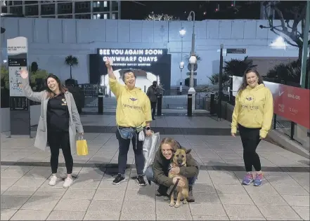 ?? ?? RAISI NG AWARENESS Supporters of Endometrio­sis South Coast with Steve the dog, and right: a typically charming image from the Endometrio­sis South Coast Calendar 2022