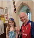  ?? ?? Grace Farrar, six, and her father Simon tower captain at St Mary’s