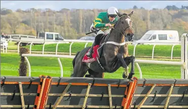  ?? ?? Jonbon and Aidan Coleman on the way to victory at Newbury
Ref: 48-0721B