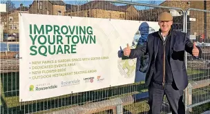  ?? Jake Berry MP ?? ●●Rossendale MP Jake Berry at the Rawtenstal­l town square, which is undergoing improvemen­t works