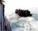  ?? ASSOCIATED PRESS ?? Migrants were stopped by Tunisian Maritime National Guard at sea last week.