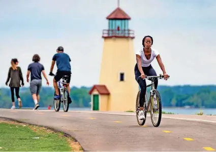  ?? CHRIS LANDSBERGE­R/THE OKLAHOMAN FILE ?? The Lake Hefner Trails see more than 1 million visits a year.