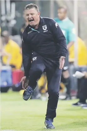  ?? Picture: Backpagepi­x ?? GOAL. Time is running out as Bidvest Wits coach Gavin Hunt aims to finish in the top half of the Absa Premiershi­p table.