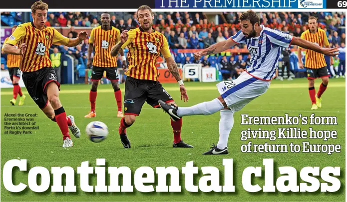  ??  ?? Alexei the Great: Eremenko was the architect of Partick’s downfall at Rugby Park