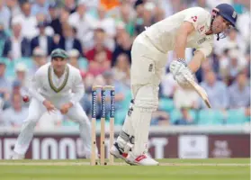  ?? — Reuters ?? Having blooded three new players in the team for this third test, with the fourmatch series level at 1-1, it was the experience­d Cook who led the way after England had won the toss, negotiatin­g an awkward first session with an unbeaten 34.