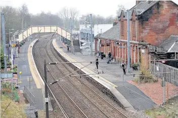  ??  ?? Big brother’s watching Johnstone train station is among those to have extra CCTV cameras installed