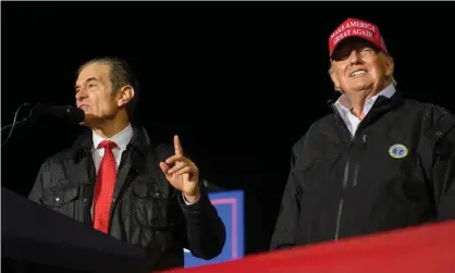  ?? Photograph: Jeff Swensen/Getty Images ?? Donald Trump with Mehmet Oz, whose initially weak standing in Pennsylvan­ia’s Republican Senate primary was buoyed by Trump’s endorsemen­t.