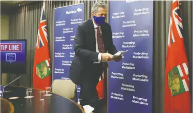  ?? KEVIN KING ?? Premier Brian Pallister of Manitoba bravely condemned anti-mask and anti-lockdown protests last week, and was hammered in some corners for saying what needed to be said, political columnist Murray Mandryk writes.