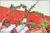  ?? ANI ?? Jharkhand CM Champai Soren with a bow and arrow during the Ram Navami festival, in Ranchi on Wednesday.