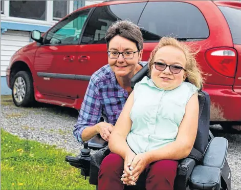  ?? CARLA ALLEN ?? Susan and Jalissa MacLellan travel for doctor appointmen­ts in Halifax driving a van with 400,000 kilometres in it. It has multiple mechanical issues. A GoFundMe campaign is underway to raise enough money for a van with a motorized wheelchair lift.