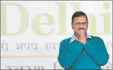  ?? PTI ?? Delhi chief minister Arvind Kejriwal during the 'Clean Air' campaign at Indira Paryavaran Bhawan in New Delhi on Saturday.