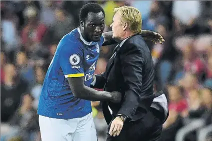  ?? FOTO: GETTY ?? Lukaku y Ronald Koeman coincidier­on en el Everton cuando el delantero tenía 23 años y ya despuntaba