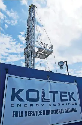 ?? [PHOTOS BY JACK MONEY, THE OKLAHOMAN] ?? A GEFCO rig provides clients with drilling and completion environmen­ts at the Koltek Testing Facility in northeaste­rn Oklahoma.