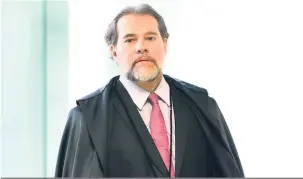  ?? Nelson Jr./STF ?? Dias Toffoli, presidente do STF: “A grandeza de uma nação é exatamente se inserir neste jogo democrátic­o e ter a coragem de viver a democracia”