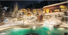  ??  ?? Scandinave Spa Whistler is a popular destinatio­n for relaxation.