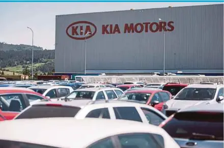  ?? BLOOMBERG PIC ?? Kia Motors Corp aims to make Kia Malaysia its assembly hub for the Asean region, according to MIDF Research.