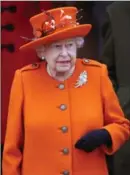  ?? CHRIS JACKSON, GETTY IMAGES ?? Queen Elizabeth II attends Christmas Day service at Church of St. Mary Magdalene, Christmas Day in King’s Lynn, England.