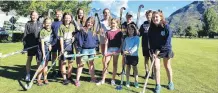  ?? PHOTO: MATTHEW MCKEW ?? Long wait . . . Young members of the Wakatipu Hockey Club are thrilled they are getting a Queenstown pitch.