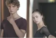  ?? Landmark Theaters, Oscillosco­pe ?? Anastasia Shevtsova’s ballerina (right) leaves the academy with her boyfriend (Niels Schneider).