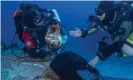  ??  ?? Classical finds from the Antikyther­a shipwreck. Photograph: Brett Seymour/ EUA/Argo 2017