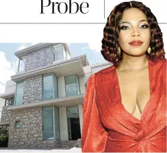  ?? ?? Terry Pheto, whose name came up in the third phase of the SIU investigat­ions into National Lotteries Commission deals, had her house auctioned after it emerged that it was built with funds siphoned from the NLC.