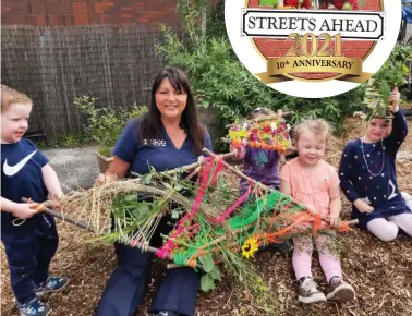  ??  ?? Susan Wilson and some of the young growers at Onslow Drive Day Nursery