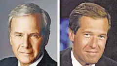  ??  ?? NBC’s top anchors, then and now: Tom Brokaw (l.), Brian Williams