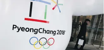  ?? LEE JIN-MAN/THE CANADIAN PRESS ?? Pyeongchan­g has experience­d a number of drier than normal years recently, and expects to have to make snow for some alpine and Nordic events in the 2018 Olympic Winter Games.