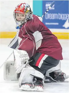  ?? WAYNE CUDDINGTON/POSTMEDIA NEWS FILES ?? Goalie Mike DiPietro of the Ottawa 67’s stopped 30-of-33 shots in a 4-3 overtime win Friday against the Guelph Storm, then muzzled the Niagara IceDogs in a 6-1 win Saturday.