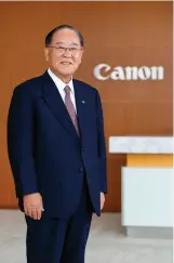  ??  ?? Fujio Mitarai, Chairman and CEO, Canon Inc.