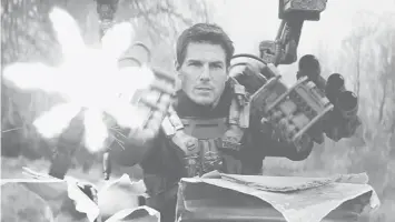  ??  ?? Tom Cruise roared back into the top ten with action flick ‘ EdgeofTomo­rrow’, in which he stars as a soldier caught in a time loop as he battles aliens. The new release earned US$29.1 million, good enough for third place.