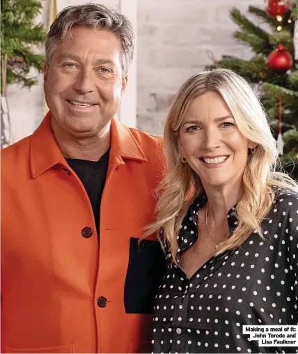  ?? ?? Making a meal of it: John Torode and Lisa Faulkner