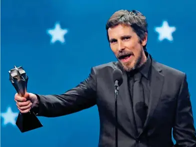 ?? /REUTERS ?? Christian Bale considerad­o Mejor Actor y Mejor Actor de Comedia por la película Vice