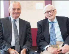  ?? Photo by Christy Riordan ?? Mick O’Connell pictured with Seamus Mallon at the Daniel O’Connell Summer School in Derrynane.