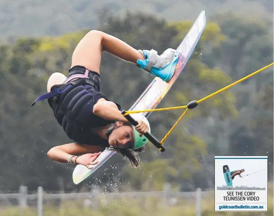  ??  ?? Mackenzie McCarthy shows off some of the skills she will put to good use at the world championsh­ips in Argentina. Pictures: MIKE BATTERHAM