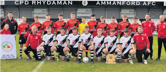  ??  ?? Ammanford Under-16s were crowned Carmarthen­shire League champions after a superb season.