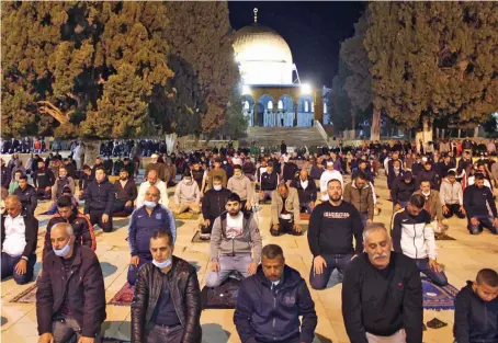  ?? Supplied ?? Jerusalem’s Al-Aqsa Mosque compound reopened on Sunday after a more than two-month lockdown aimed at containing the coronaviru­s crisis.