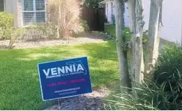  ?? ORLANDO SENTINEL STAFF ?? A yard sign in the Orlando neighborho­od of College Park on Tuesday.