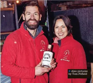  ?? ?? ●●Kelvin and Liz with their own gin ●●Also pictures by Tom Pitfield