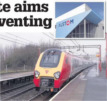  ??  ?? Alstom is to start repainting the West Coast Mainline fleet of Pendolino trains for Virgin