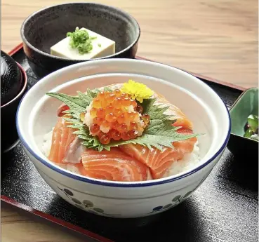  ??  ?? a chirashi, a simple assortment of fish over rice, allows you to assess a whole slew of elements like rice, temperatur­e, fish and condiments. — Filepic