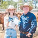  ?? ?? Dr David Phelps and Charlotte Wood at JCU’S Fletchervi­ew Research Station.