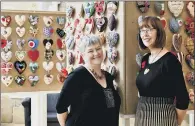  ?? PICTURE: RICHARD PONTER. ?? ALL HEART: Organiser Helen Birmingham with project executive Dorothea Newham at Woodend Museum.